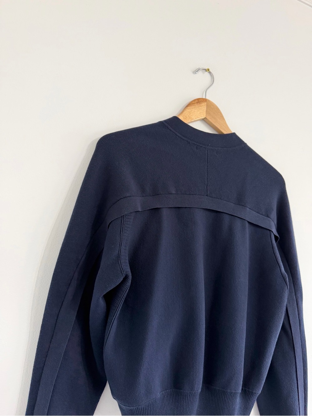 Athleta Advantage Sweater Navy blue knit cardigan - Picture 6 of 12
